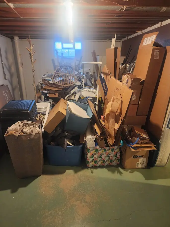 Roll-off dumpster container at job site for 8 Yard Dumpster Rental in Peninsula